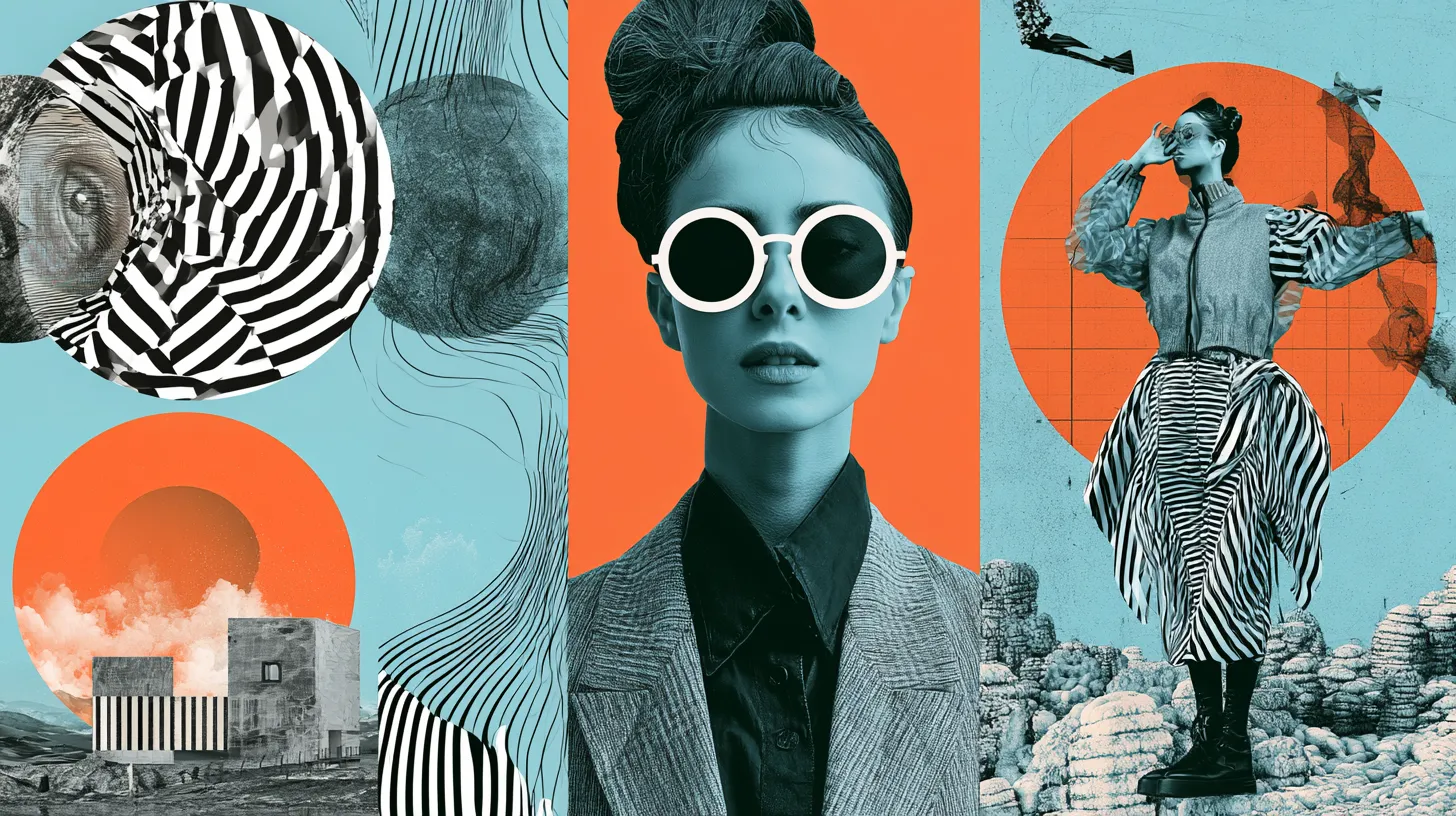 Surrealist graphic design poster